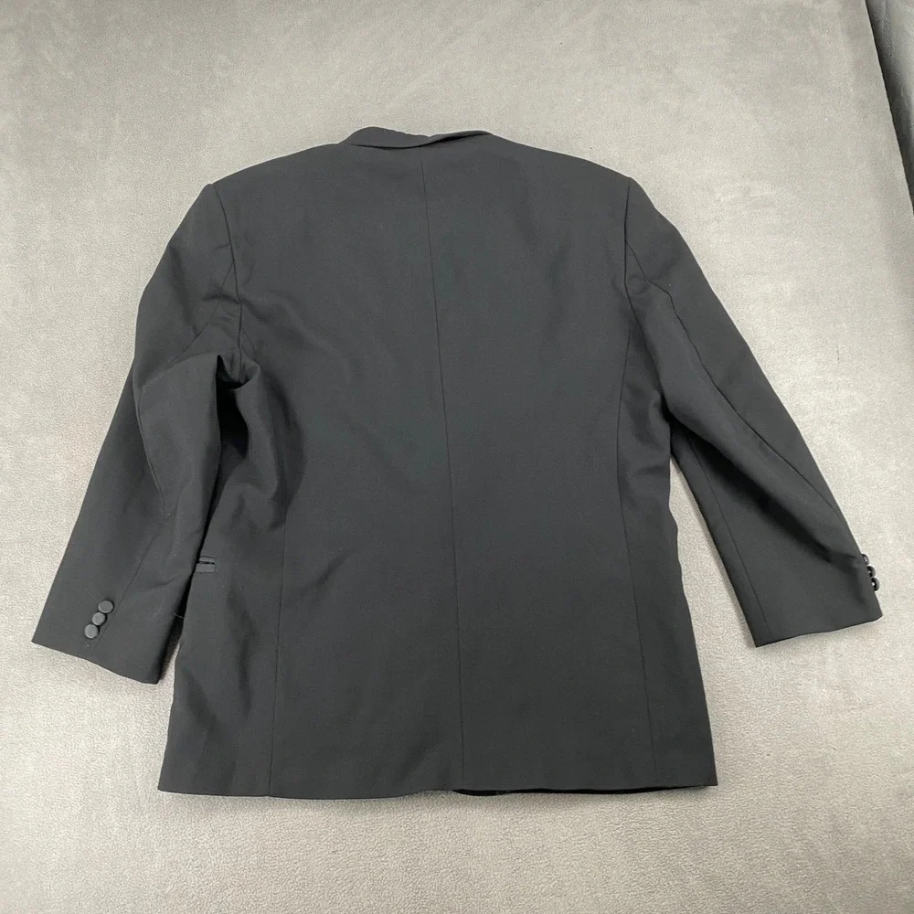 Oscar de la Renta Formal Mens Black Tuxedo Jacket Peak Lapel Blazer USA 6811